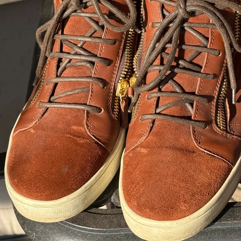 Giuseppe Zanotti brown mens zip / lace boots Great condition; wear shown in pics